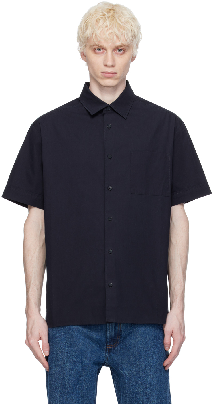 Navy Ross Shirt by A.P.C. on Sale