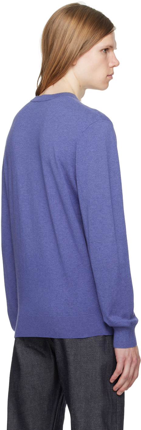 Apc Blue Julio Sweater In Pic Bleu Acier Chine