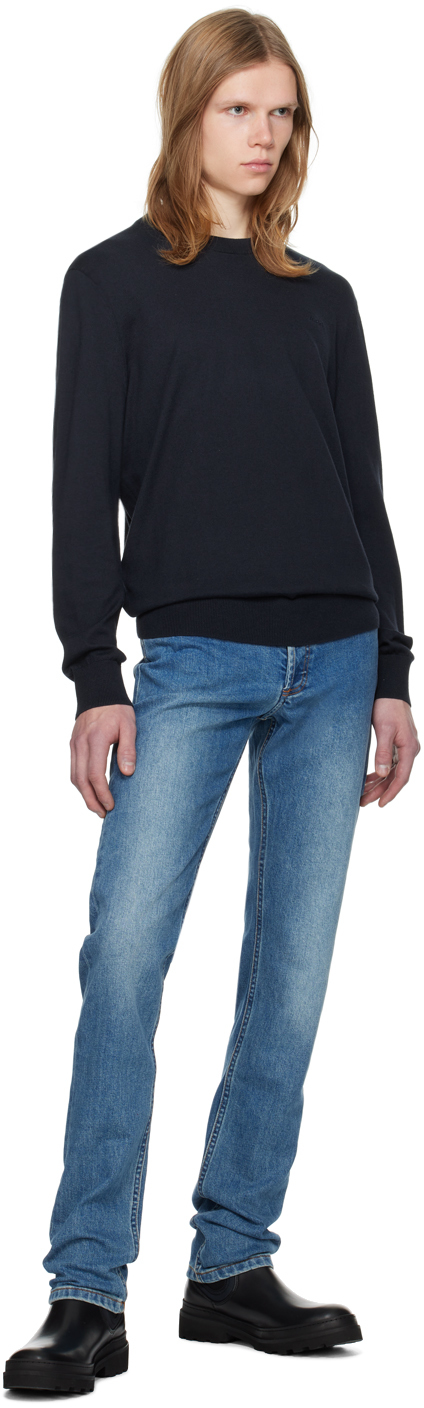 Apc Sweater A.p.c. Men Color Blue In Iak Dark Navy