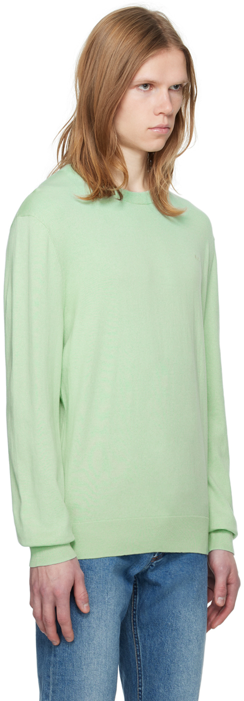 Apc Men's Julio Crewneck Sweater In Kab Pale Green