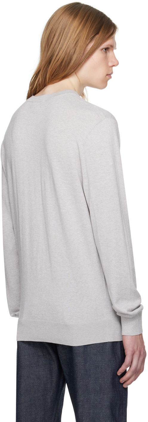 Apc Gray Julio Sweater In Plb Heathered Grey