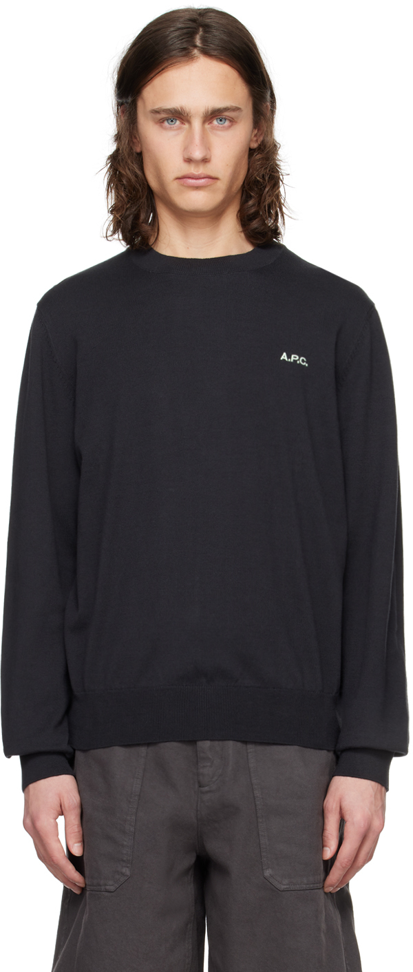 Shop Apc Black Melville Sweater In Lza False Black
