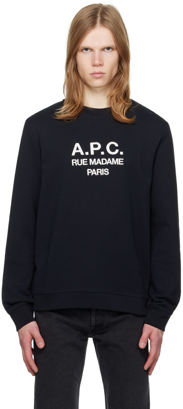 A.P.C.: Black Rufus Sweatshirt | SSENSE Canada