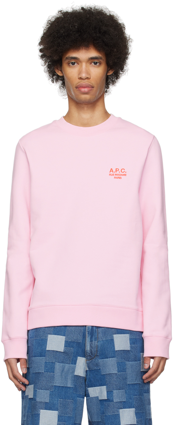 A.p.c. Pink Rider Sweatshirt In Rose/rouge