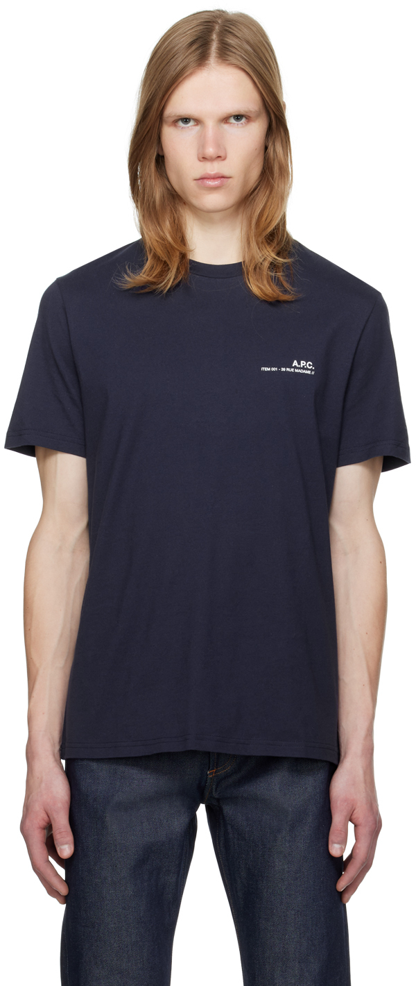 Apc Navy Item T-shirt In Iak Dark Navy