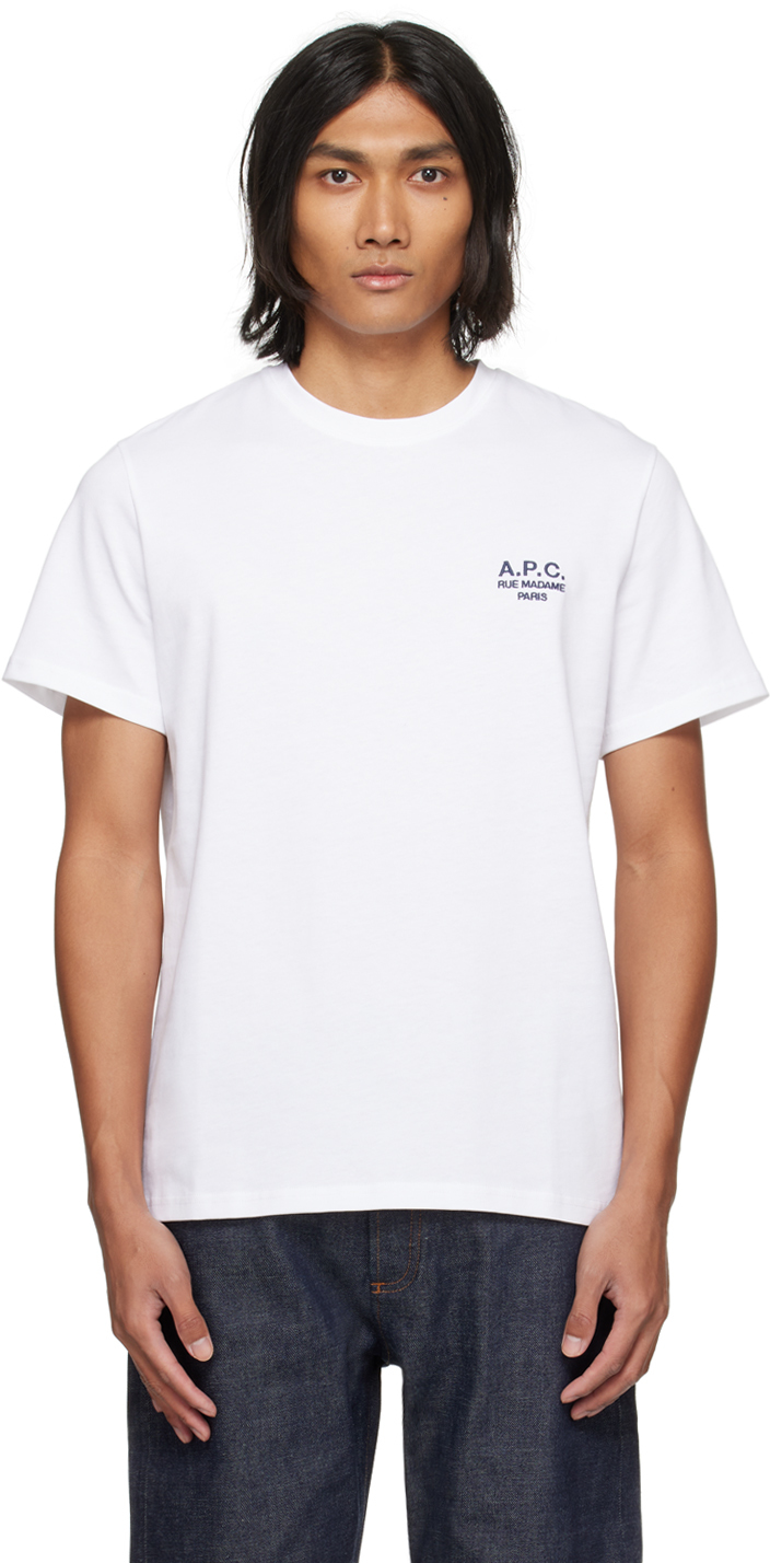 Shop Apc White Raymond T-shirt In Aab White