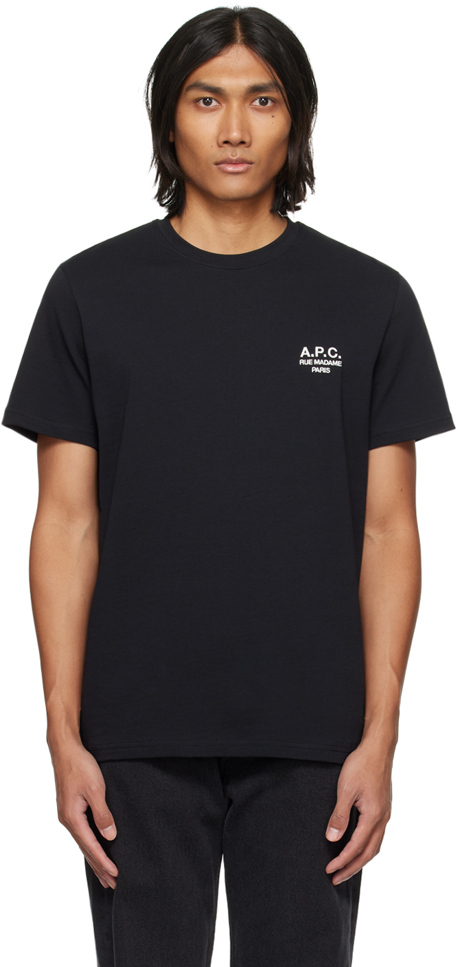 Shop Apc Black Raymond T-shirt In Lzz Black