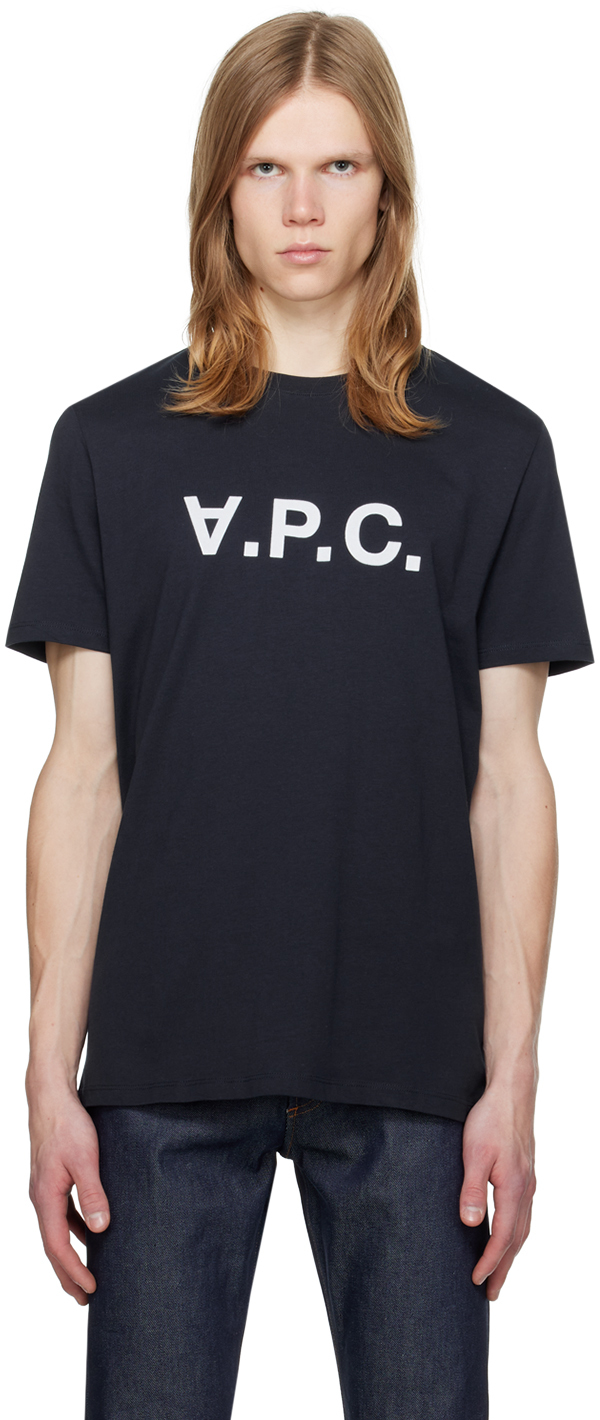 A.p.c. Navy Vpc T-shirt In Iak Dark Navy