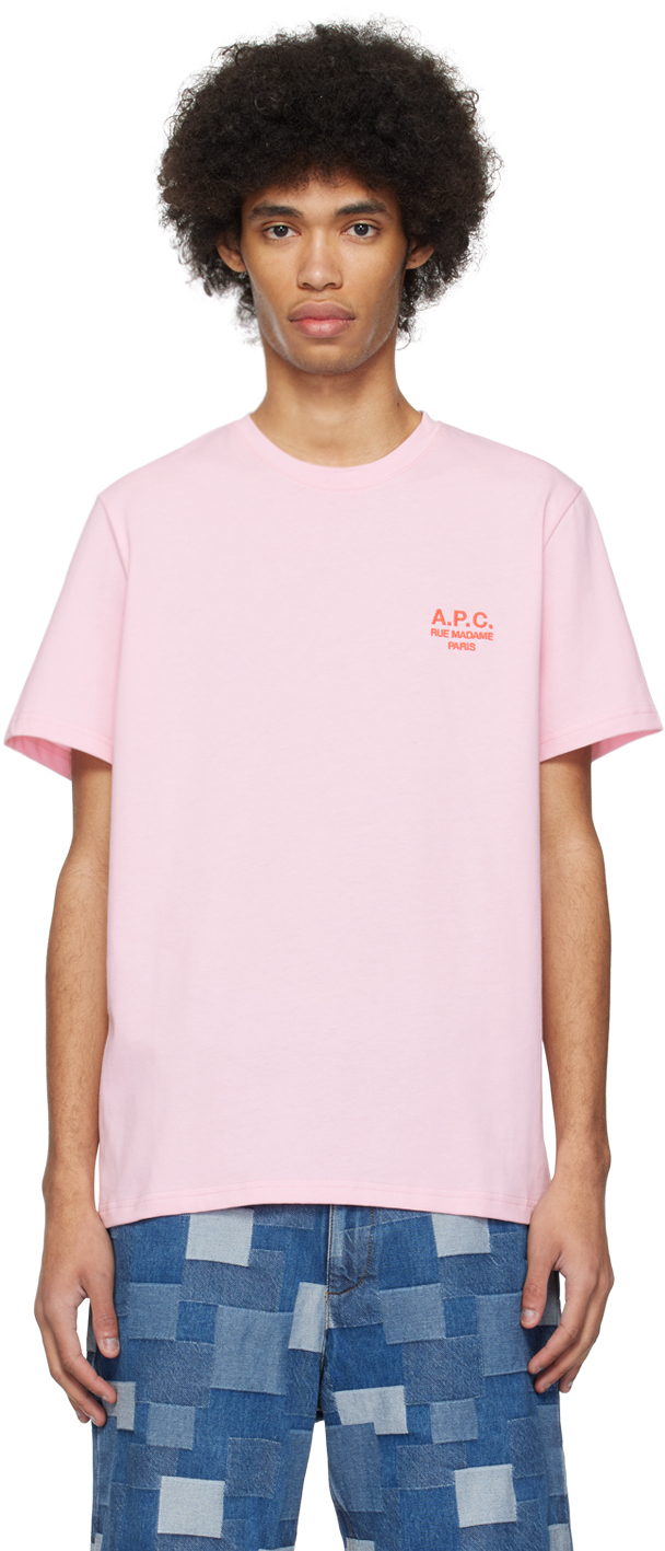 Shop Apc Pink Raymond T-shirt In Rose/rouge