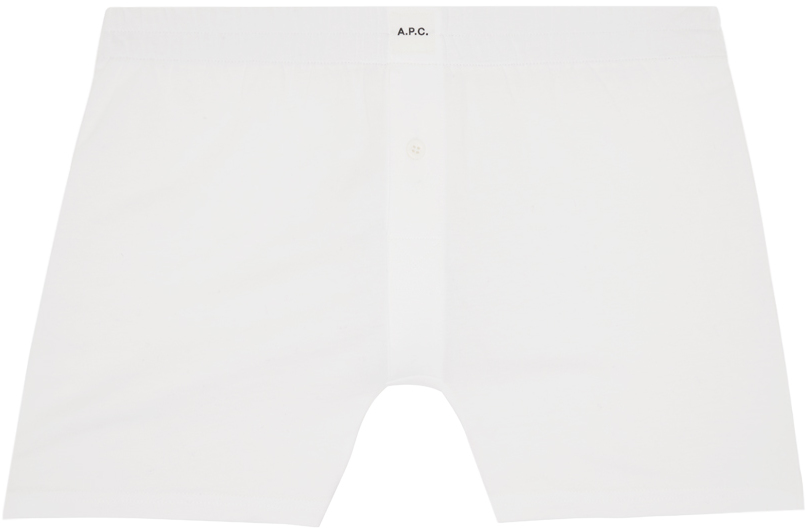 Apc White Cabourg Boxers In Aab White