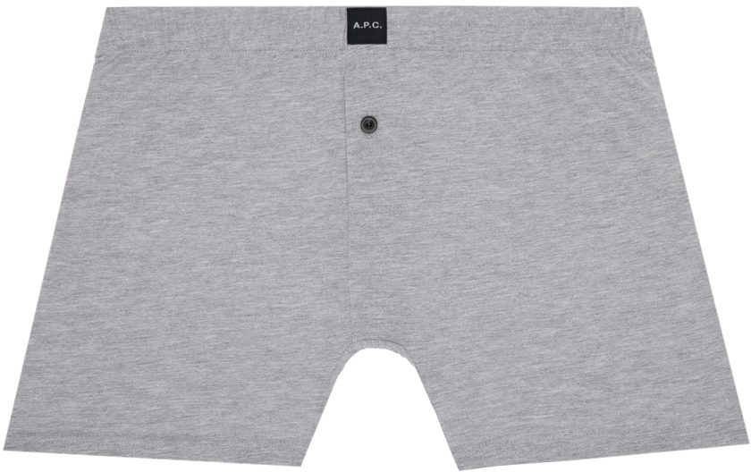 Apc Gray Cabourg Boxers In Plb Heathered Grey