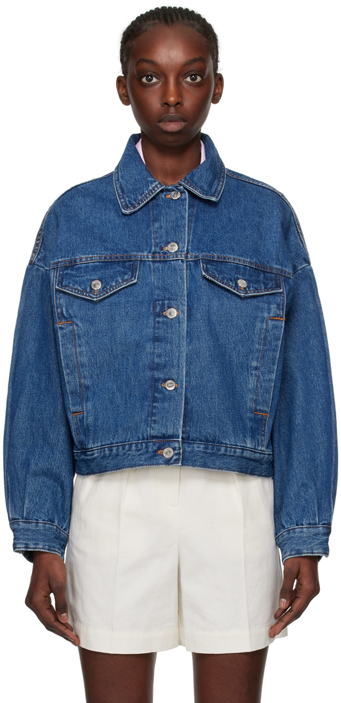 a. p.c. indigo cally denim jacket