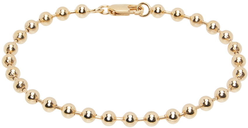 Laura Lombardi Gold Ball Chain Bracelet In Brass