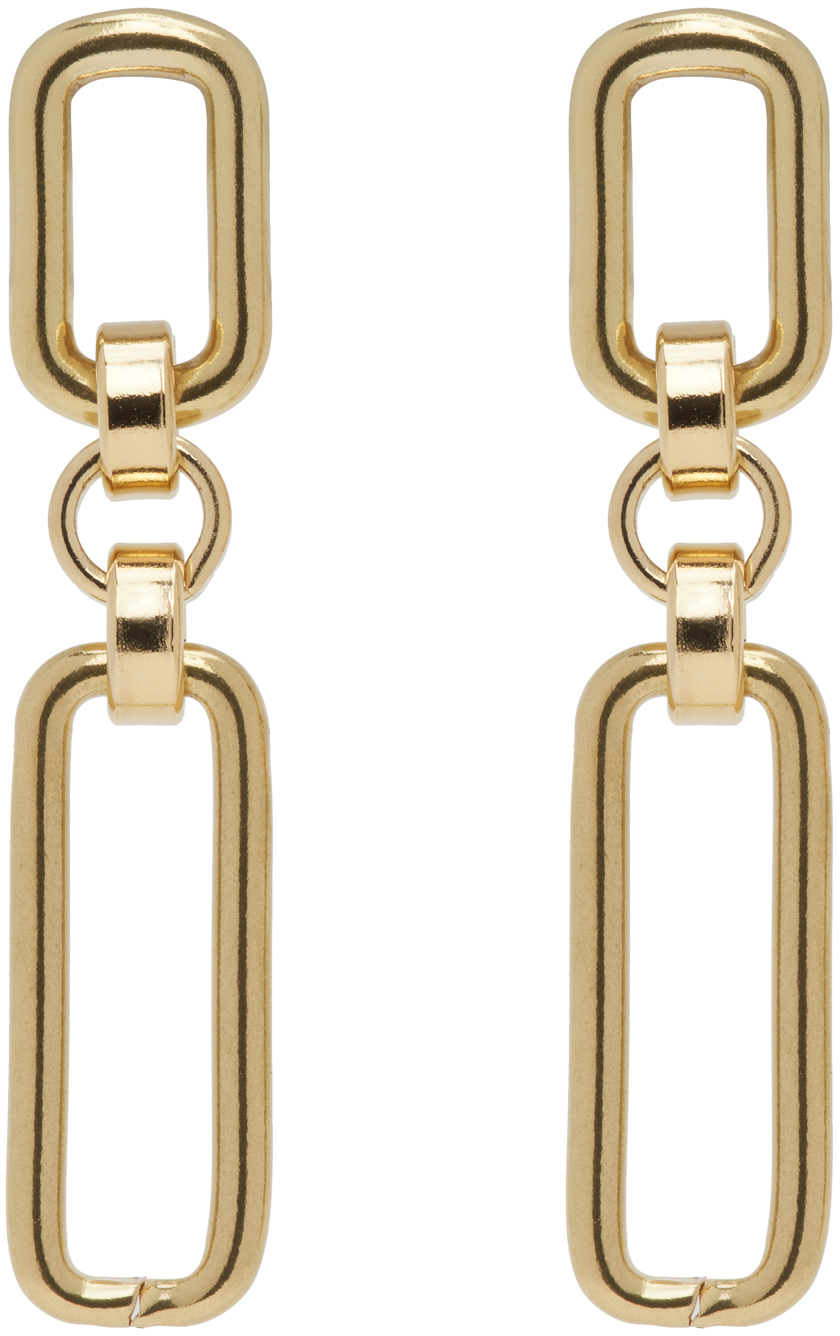 Laura Lombardi Gold Stanza Earrings In Brass