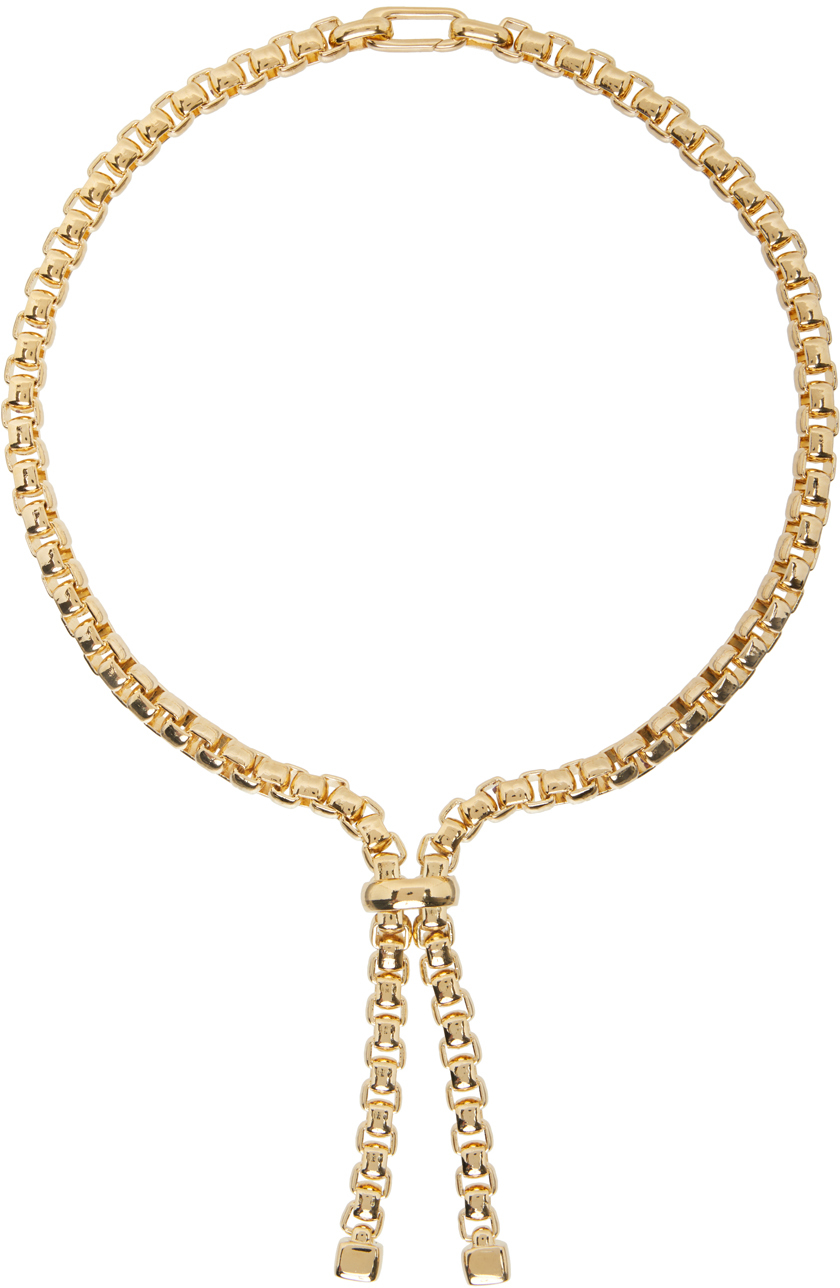 Laura Lombardi Gold Martina Necklace In Brass
