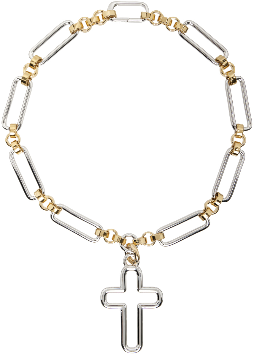 LAURA LOMBARDI Stanza recycled platinum and gold-plated necklace |  NET-A-PORTER