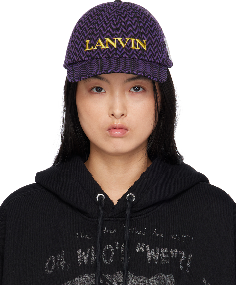 Purple & Black Future Edition Curb Cap by Lanvin on Sale