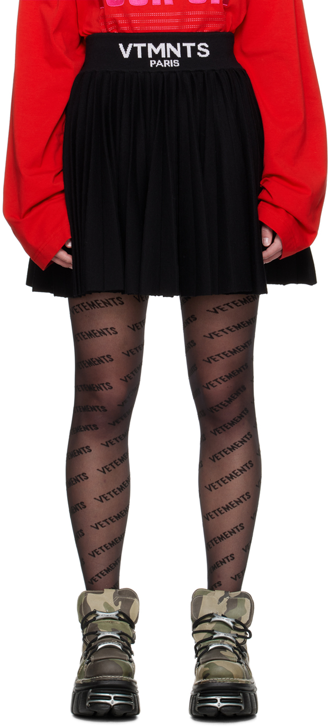 Black Knitted Miniskirt
