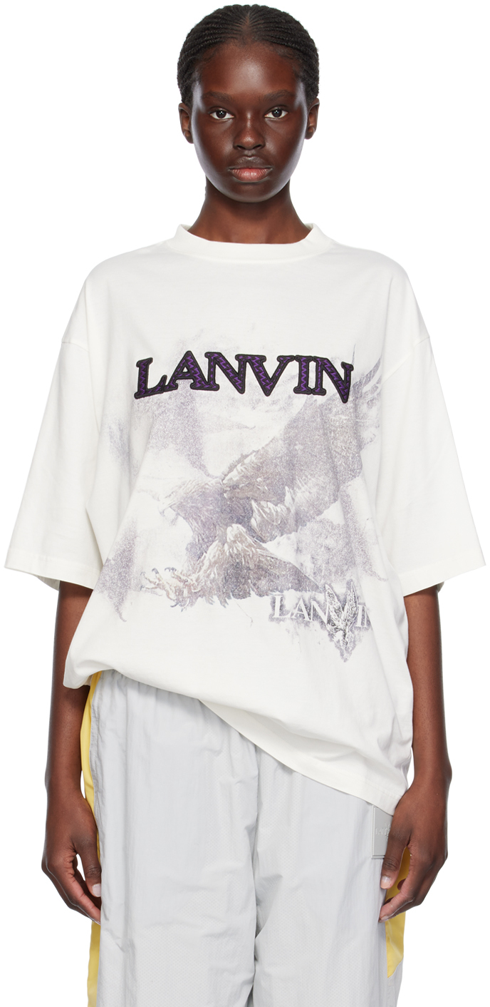 Shop Lanvin White Future Edition T-shirt In White Mustang/black