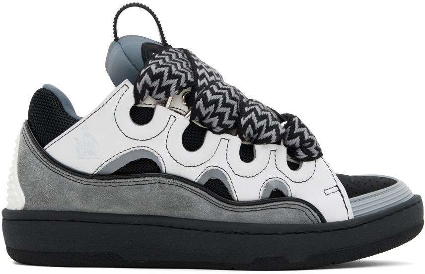 Gray & Black Curb Sneakers by Lanvin on Sale