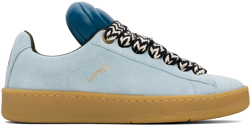 Shop Lanvin Blue Future Edition Hyper Curb Sneakers In Blue/dark Blue
