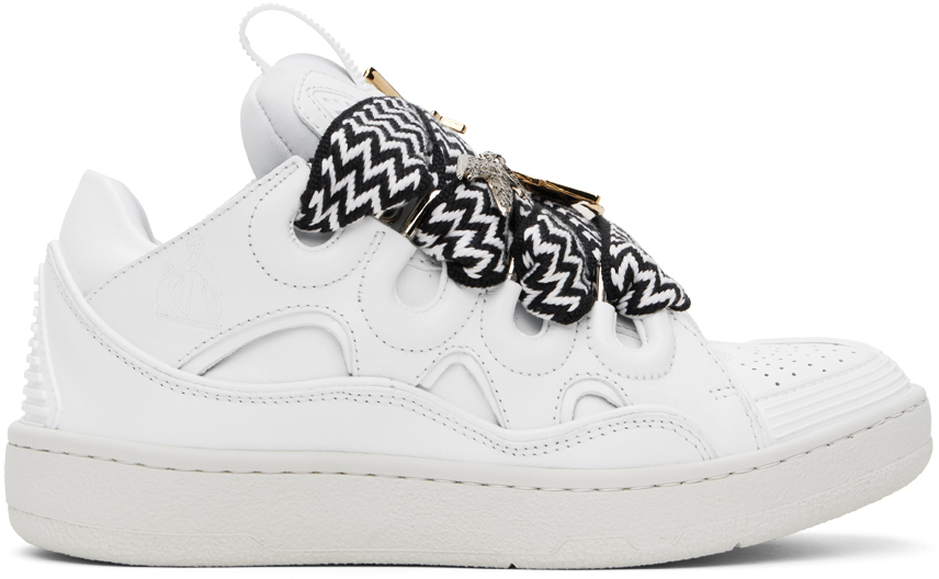 Shop Lanvin White Future Edition Curb 3.0 Sneakers In White/black