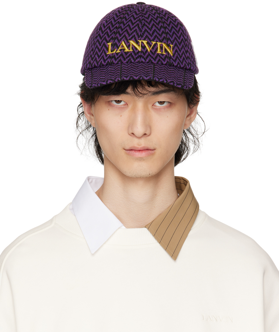 Shop Lanvin Purple & Black Future Edition Curb Cap In Black/purple Reign 1