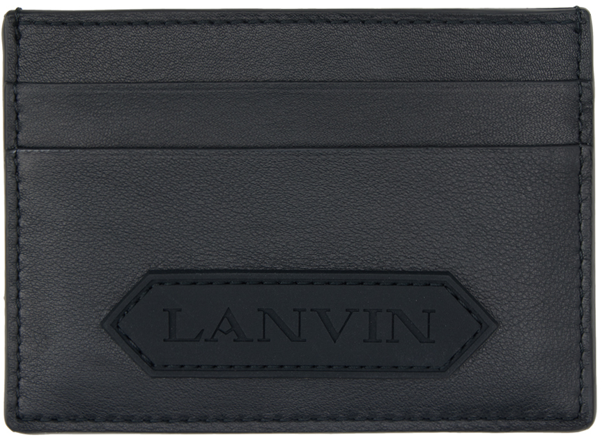 Lanvin Black Patch Card Holder In 10 Black