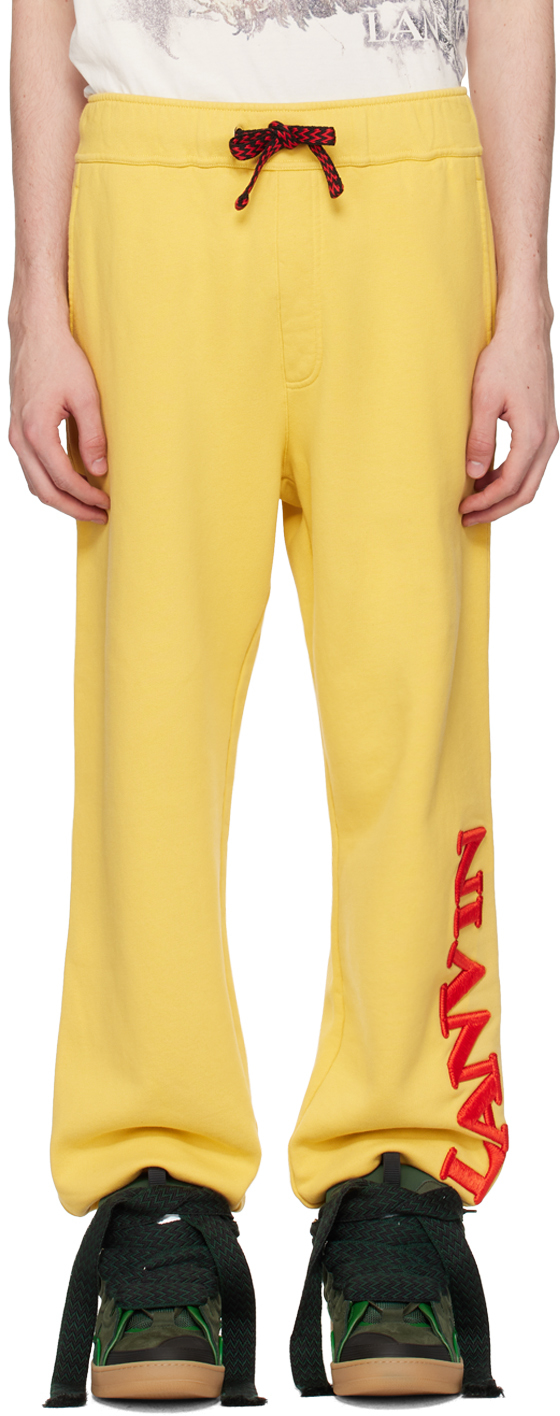 Shop Lanvin Yellow Future Edition Sweatpants In Corn 810