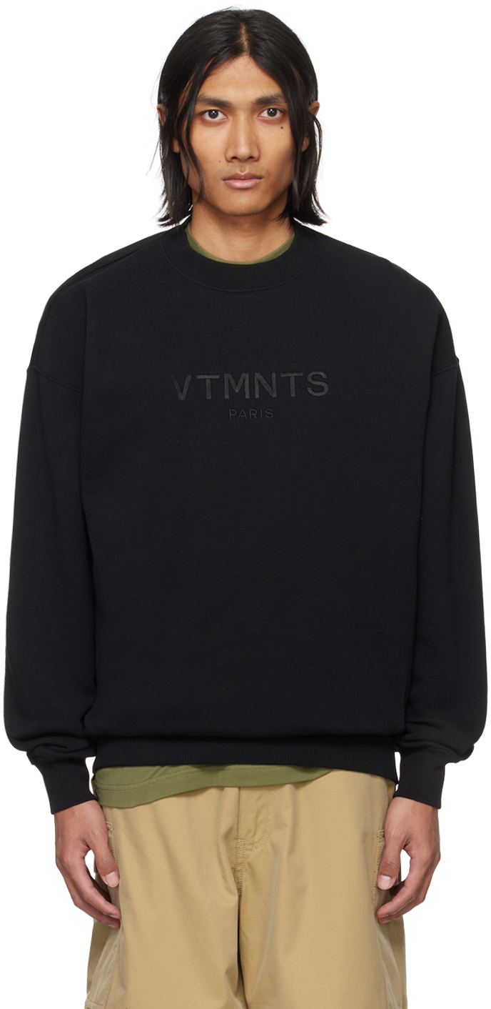 Vtmnts Black Embroidered Sweatshirt