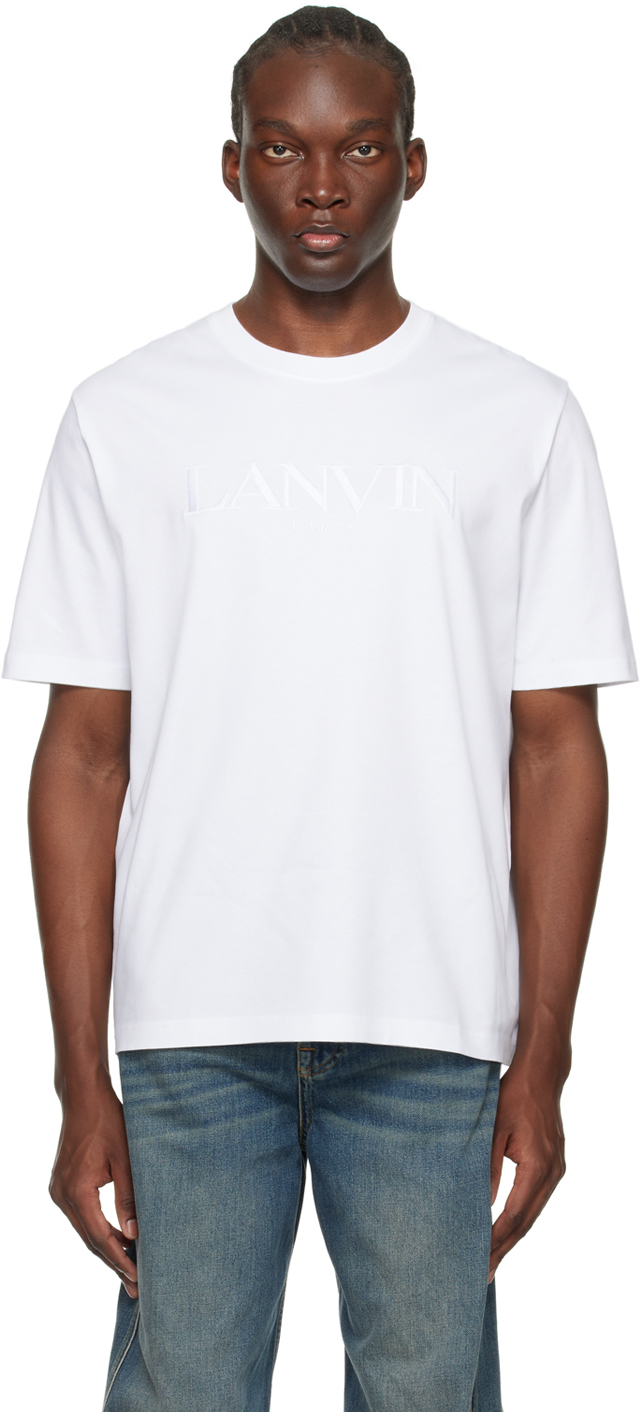 Shop Lanvin White Oversized T-shirt In 01 Optic White