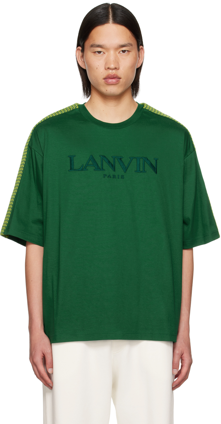 Shop Lanvin Green Curb Side T-shirt In 474 Bottle
