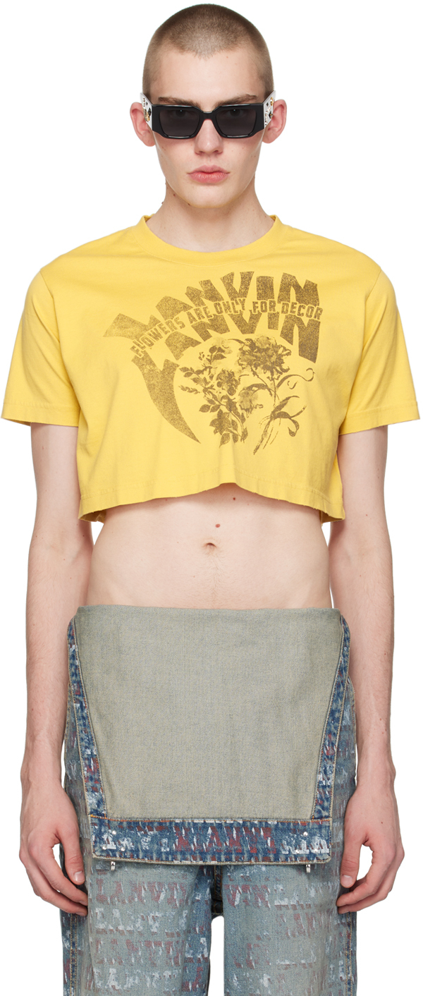 【関税込み】Lanvin Futureエディション イエロー Tシャツ 241254F110014_1.jpg