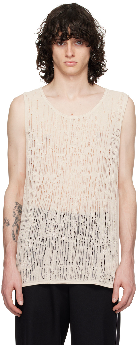 Off-White Distressed Tank Top