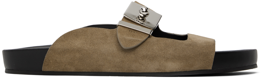 Shop Lanvin Taupe Tinkle Sandals In 69 Chocolate