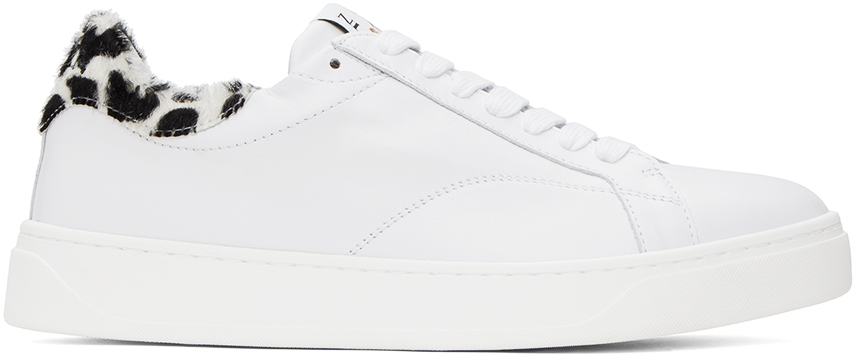 Lanvin White Ddb0 Sneakers In 0010 White/black