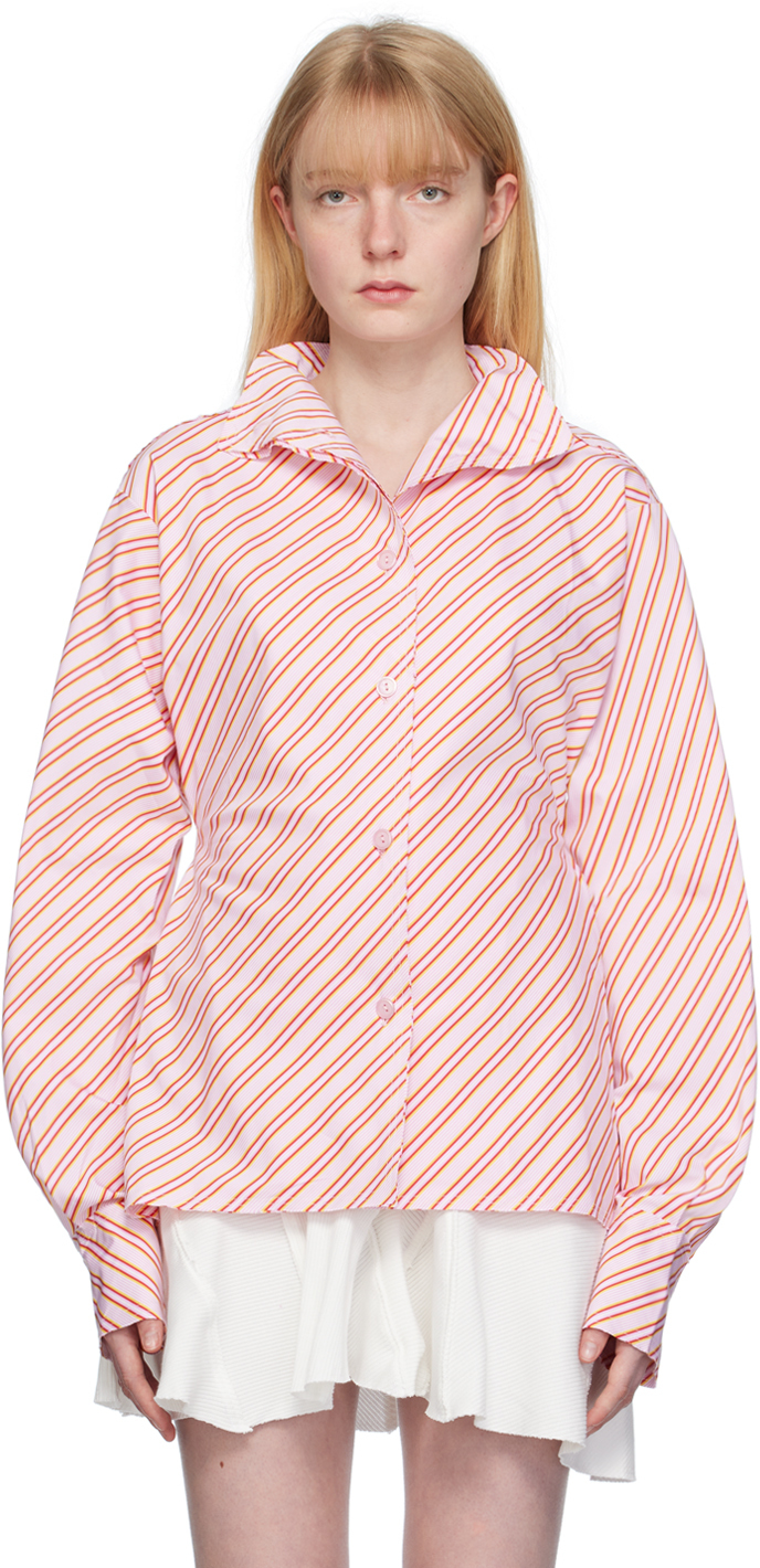 Shop Talia Byre Pink Striped Shirt