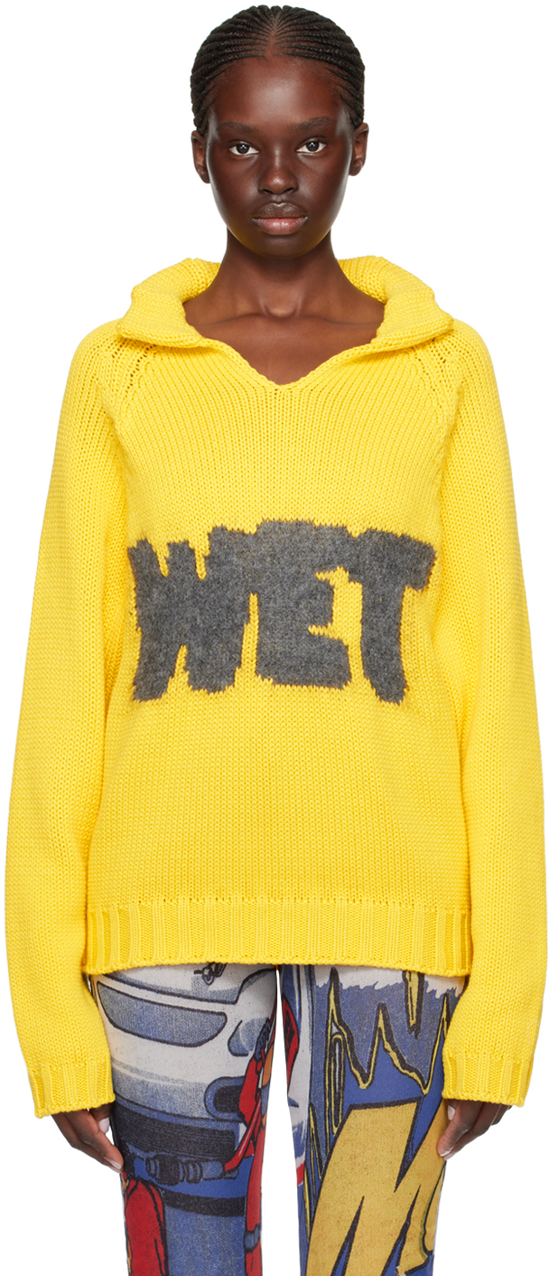 Yellow 'Wet' Sweater