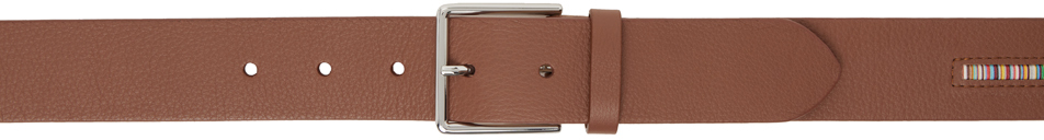 Shop Paul Smith Brown Signature Stripe Belt In 62 Browns