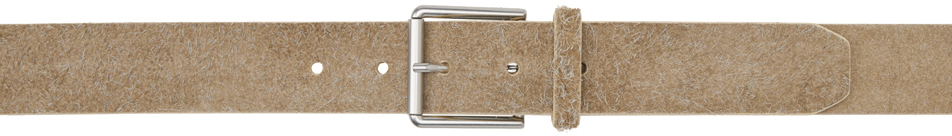 Shop Paul Smith Beige Hairy Suede Belt In 7 Whites