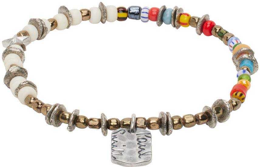 Shop Paul Smith Multicolor Mixed Bead Bracelet In 92 Multicolour