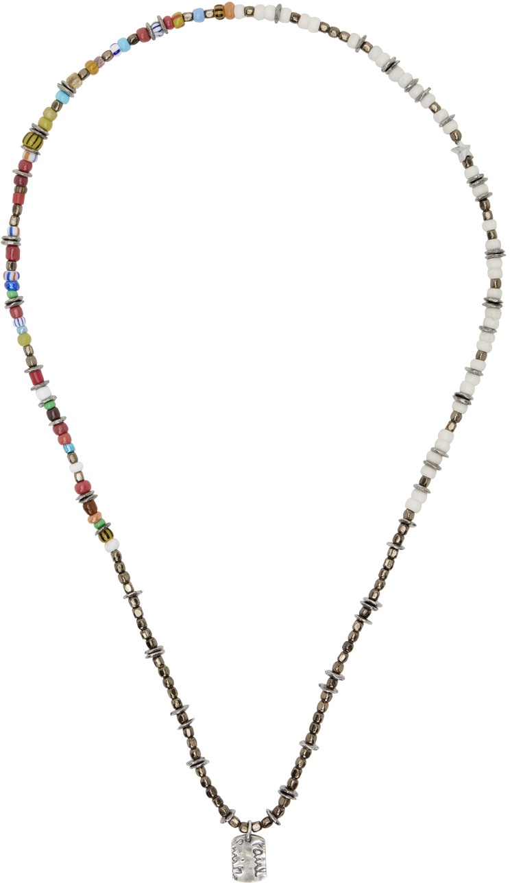 Shop Paul Smith Multicolor Mixed Bead Necklace In 92 Multicolour