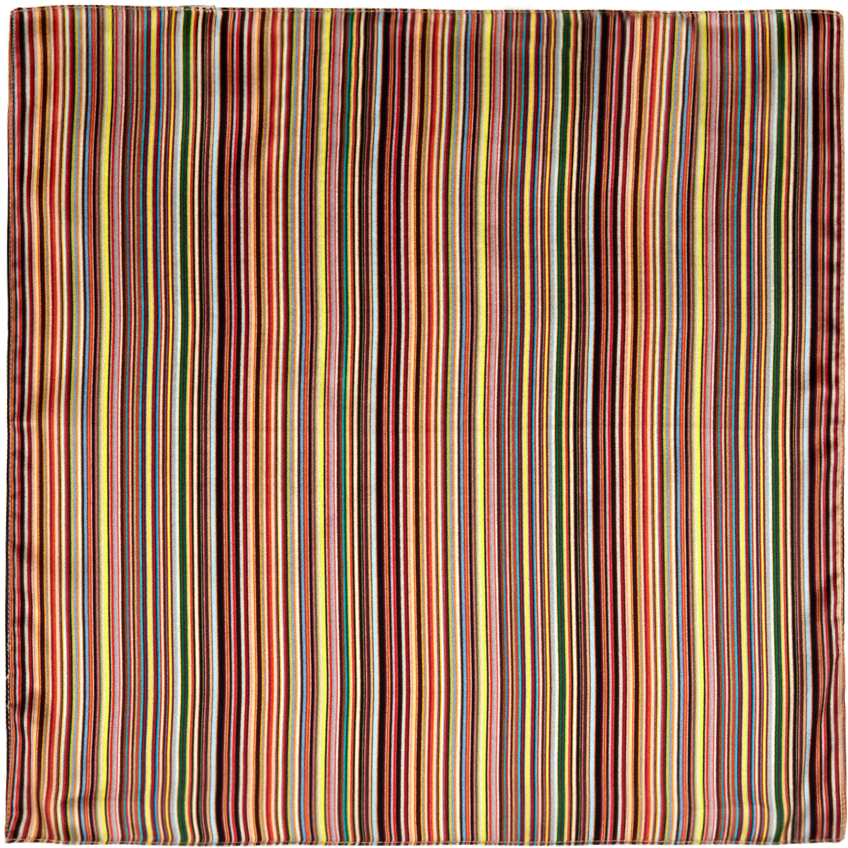 Shop Paul Smith Multicolor Signature Stripe Pocket Square In 92 Multicolour