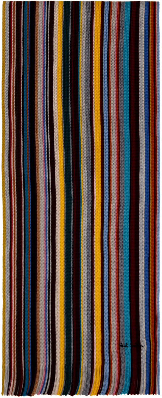 Shop Paul Smith Multicolor Signature Stripe Scarf In 92 Multicolour