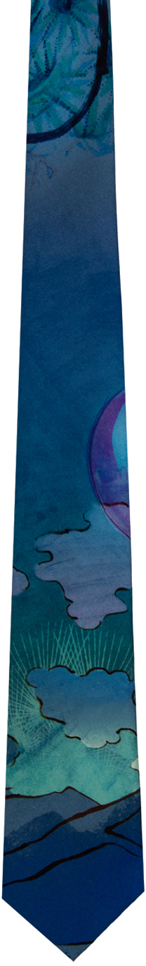 Blue Narcissus Silk Tie