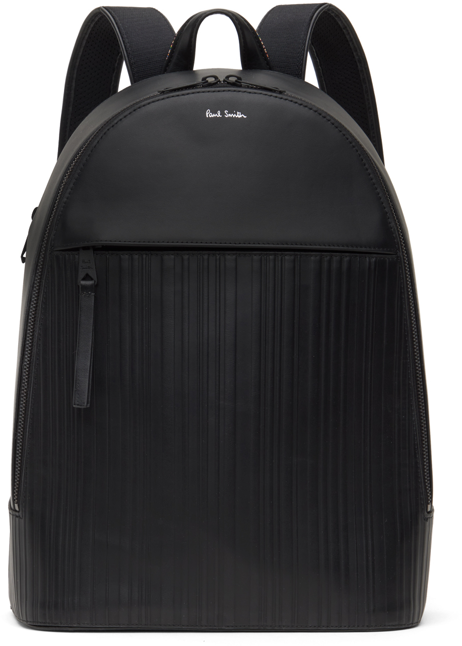 Shop Paul Smith Black Shadow Stripe Backpack In 79 Blacks