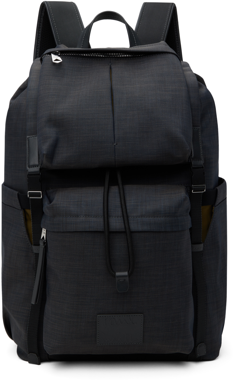 Shop Paul Smith Gray Flap Backpack In 41 Blues