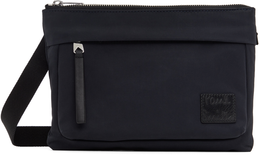 Shop Paul Smith Navy Cotton-blend Crossbody Bag In 47 Blues
