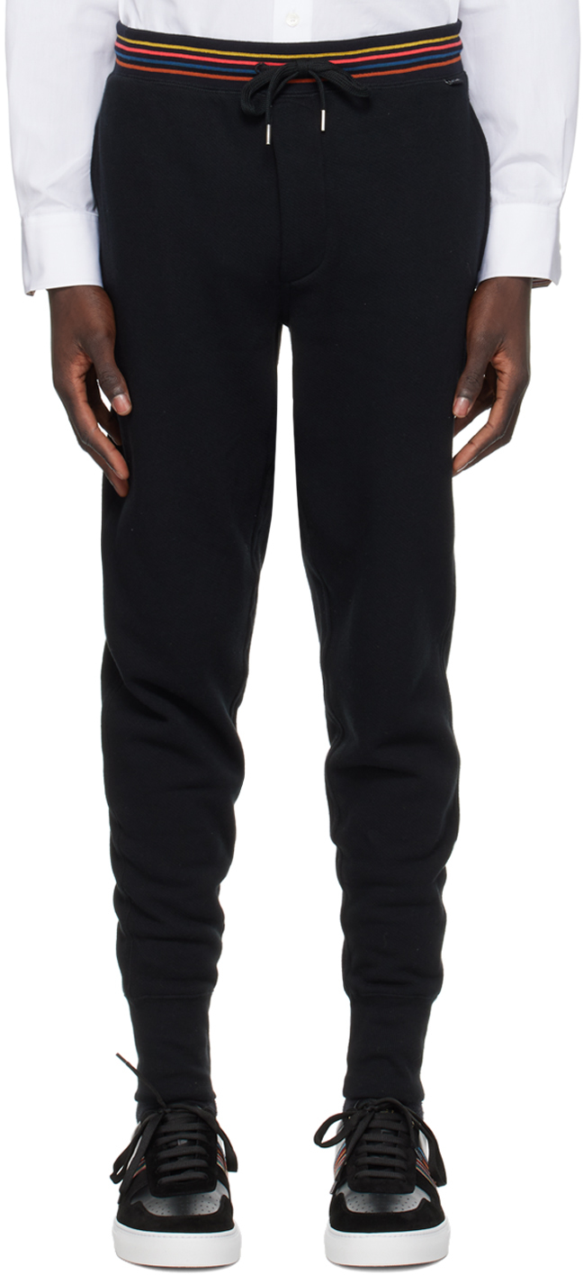 Shop Paul Smith Black Artist Stripe Sweatpants In 79 Blacks