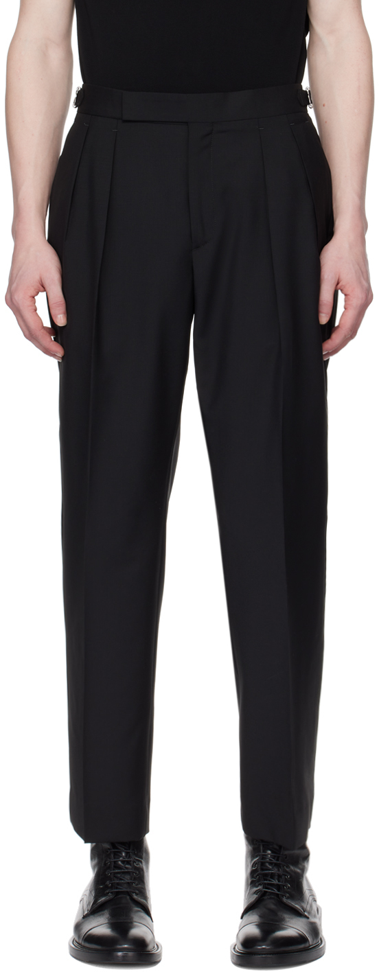 Shop Paul Smith Black Pleated Trousers In 79 Blacks